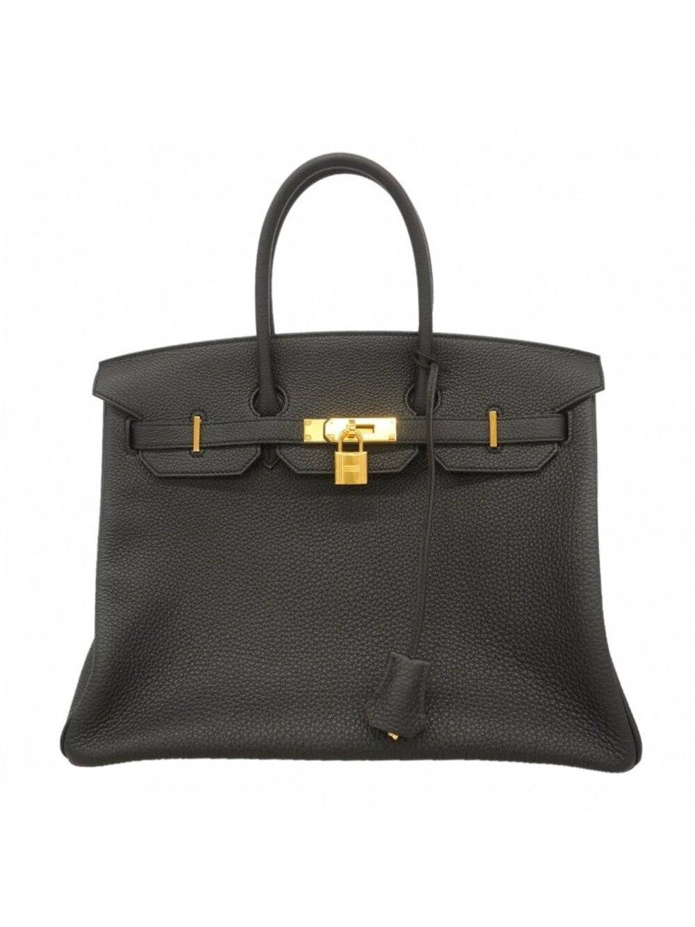 Hermes Handbag Birkin 35 Togo Black Gold